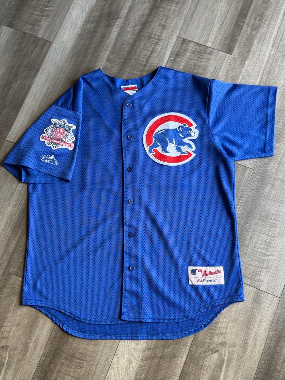Vintage Majestic Chicago Cubs Button-Up Jersey Sammy Sosa 21 Unisex Sz L MLB